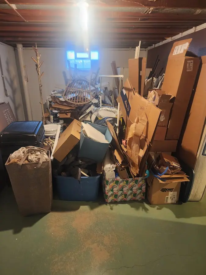 Roll-off dumpster container at job site for 20 Yard Dumpster Rental in Dogtown